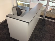 Reception Desk. 300 W Front Counter Top. 150 W Side Counter Top